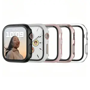 5 Piece PC + Tempered Glass Watch Case Set, Durable Drop Resistant Fashion Casual Protection, Compatible with Apple Watch Series Ultra/se/10-1, Watch Protector