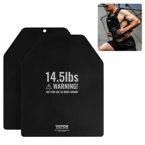 VEVOR Weight Vest Plates,  , 14.5 LB Pairs, Premium Steel Weighted plates, Contoured Ergonomic Fit – WODs, Additional Weight for Weight Vests, for Strength Training, Running, Fitness, Heavy Workouts