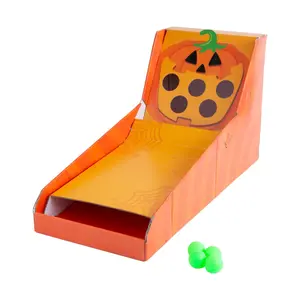 30" x 15 1/2" Halloween Jack-O'-Lantern Cardboard Ball Roller Game