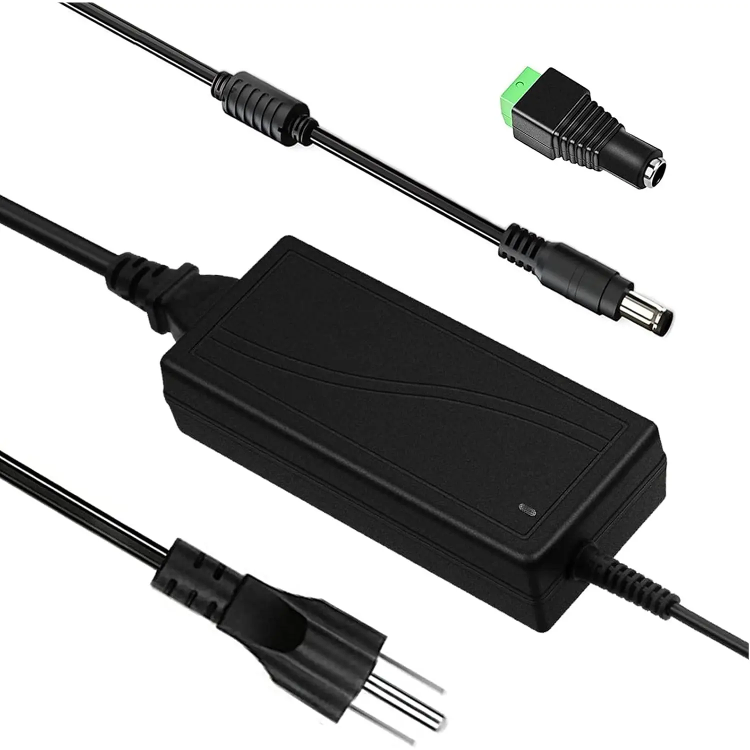 24 Volt 6 Amp Power Supply Adapter,100-240V AC to DC 24V 6A DC Power Supply 5A 4A 3A 2A 1A Adapter with 5.5mm x 2.1mm DC Output Jack Transformers  Plug for LED Strip Light, Cameras,Printer