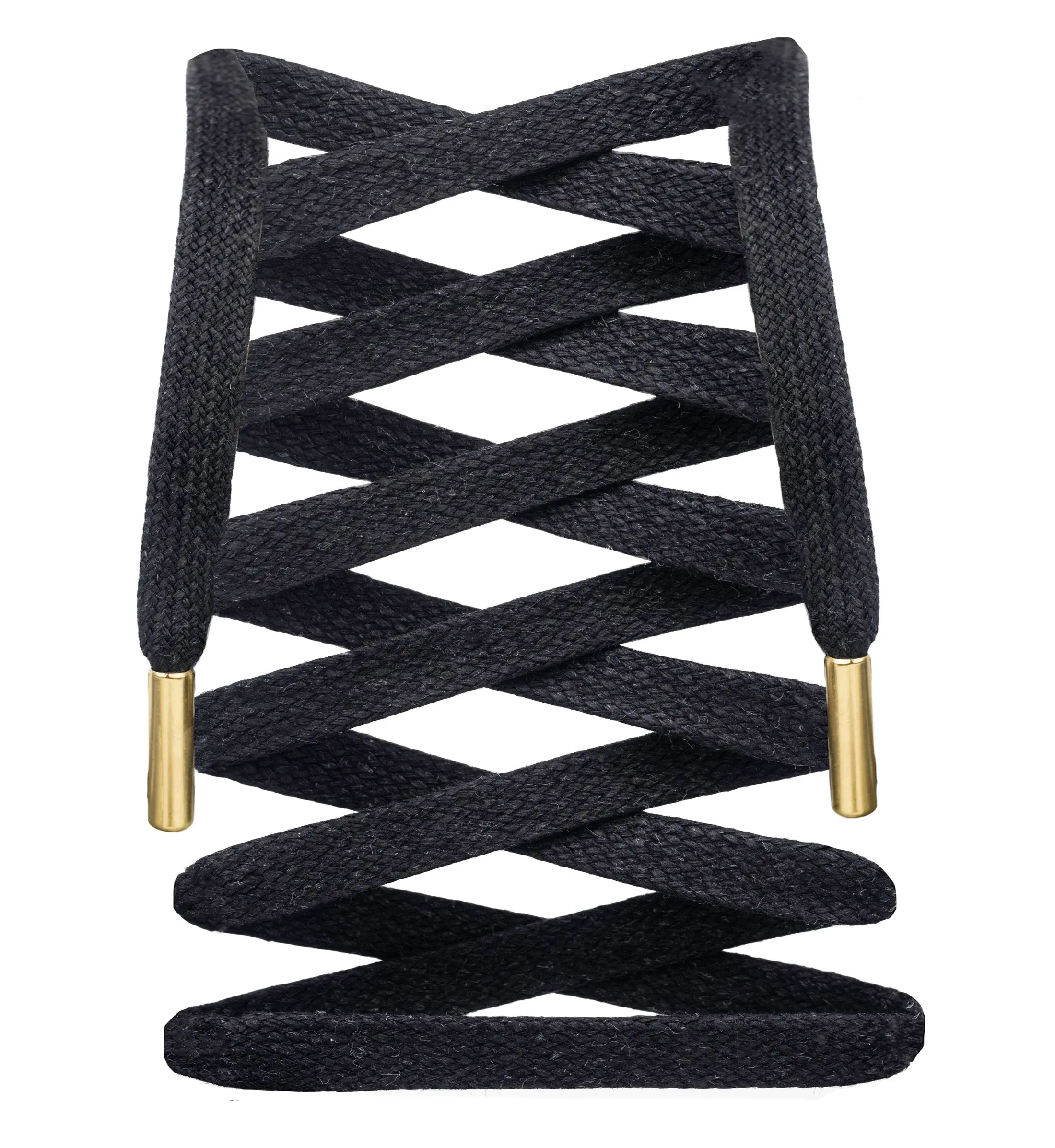 Flat Waxed Shoelaces w/ Tips