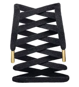 Flat Waxed Shoelaces w/ Tips