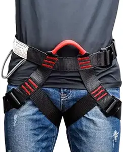 Polyester Thicken Climbing Harness, Protect Waist Safety Harness, safety harness, Wider Half Body Harness for Mountaineering/Fire Rescuing/Rock Climbing/Rappelling/Tree Climbing