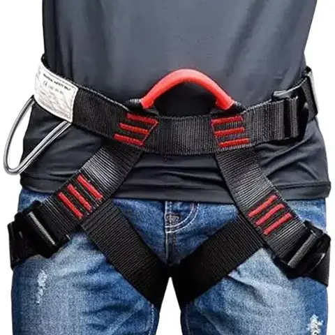 Polyester Thicken Climbing Harness, Protect Waist Safety Harness, safety harness, Wider Half Body Harness for Mountaineering/Fire Rescuing/Rock Climbing/Rappelling/Tree Climbing