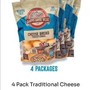 Traditional cheese bread combo, a total of 100 units, each bag contains 25 units. , Gluten free and oil free Tradicional Cheese Bread - Perfect for Snacking -
