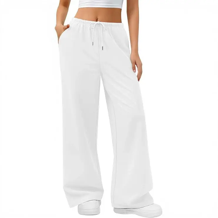 Women's Chic Wide-Leg Pants - Lightweight, Comfortable Solid Trousers for Women's Clothing, Casual Summer Outdoor Fitness, Trending, Pants For Women