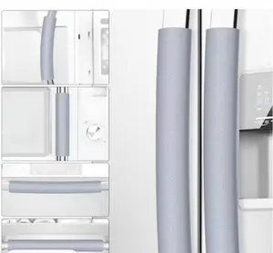 Oil-proof Microwave Oven Handle Gloves, 2 Counts Washable Door Handle Protective Cover, Handle Gloves for Refrigerator Microwave Oven, Kitchen Accessories(14.7in*5.6in)