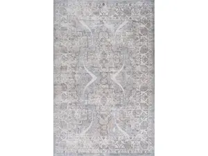 212 MAIN Machine-Woven Stain-Proof Modern Abstract Print Distressed Rectangle Area Rug - 8x11 ft Rectangle Size, Blue & Gray, for Indoor Use