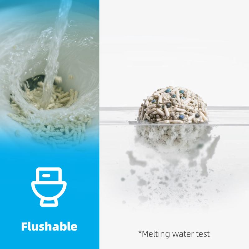 ZuttoNyan 4-in-1 Tofu Mixed Cat Litter,Odor Control,Fast Clumping,Dust Free,Low Tracking,Flushable