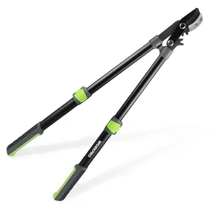 #JumpstartSale WORKPRO Extendable Anvil Lopper with Geared Mechanism, 25-37" Branch Cutter with 1.6" Cutting Capacity, Heavy Duty Garden Tree Trimmer with Steel Blade