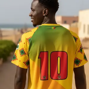 Senegal Soccer Jersey Custom Name Number Short Sleeve Regular Fit Premium Fabric Eco Friendly ZADO-ENTREPRENEURIAT