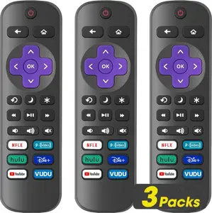 3 Pack Replacement Remote Control Only for Roku TV, Compatible with All Tclroku/Hisenseroku/Onnroku/Sharproku/Philipsroku (Not for Roku Stick, Box or Speaker) YesBes