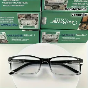 [Smart Glasses] 2pcs Smart Glasses with Power Adjustment (+0.5 to +2.5) - PC Lens Non-Prescription Eyewear, Adjustable Near/Far Vision, Compatible with -1.00 to +2.00, for Computer, Driving, Reading, Office - Men's Everyday Glasses, Adjusta