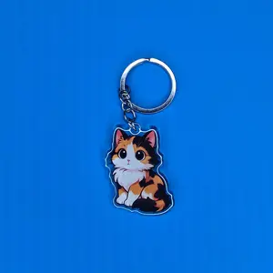 Calico Cat Kawaii Style - keychain