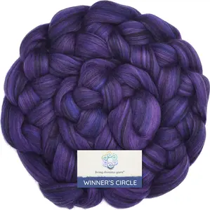 Superfine Merino Fiber for Spinning & Felting Super Soft Combed top roving in Stunning Color Blends Larkspur
