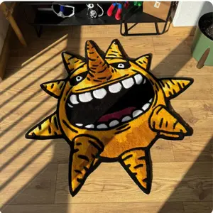 Creative Cartoon Fun Irregular Carpet, Soft Plush Anime Rug, Fluffy Area Rug, Home Decor Bedroom Bedside Mat, Suitable for Living Room Sofa Coffee Table