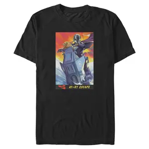 Men's Star Wars: The Mandalorian and Grogu AT RT Escape Comic Art T-Shirt