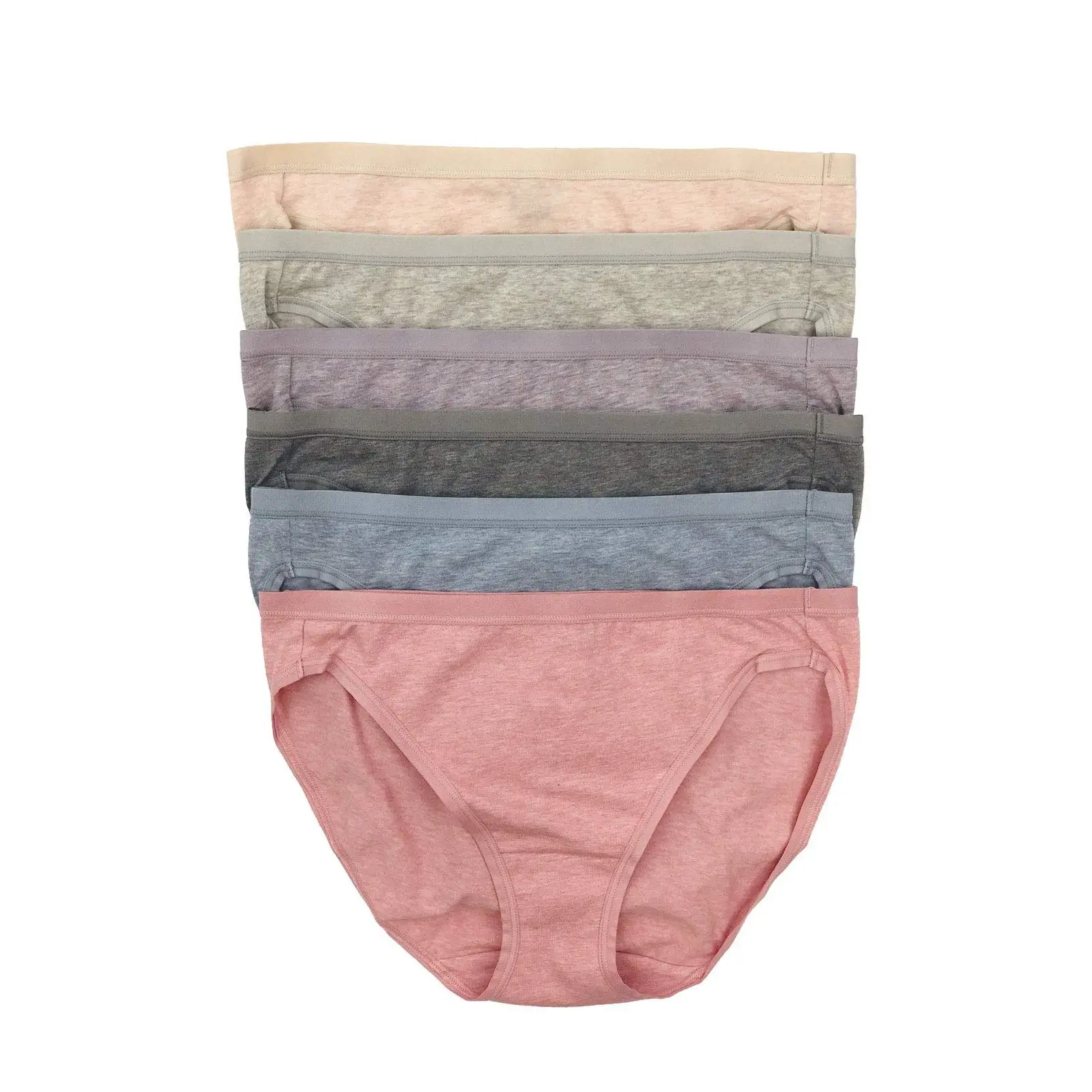 Felina Organic Cotton Bikini Underwear for Women - Bikini Panties for Women, Seamless Panties for Women, Womens Bikini Underwear (6-Pack) (Sandalwood, Small)