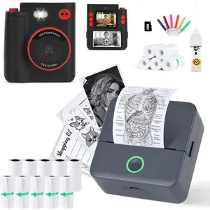 cudinham Print PodsMini Printer for Note with  Rolls Paper  Dual Lens Kids Camera Instant Print with 5 Rolls Paper and Card Portable Thermal