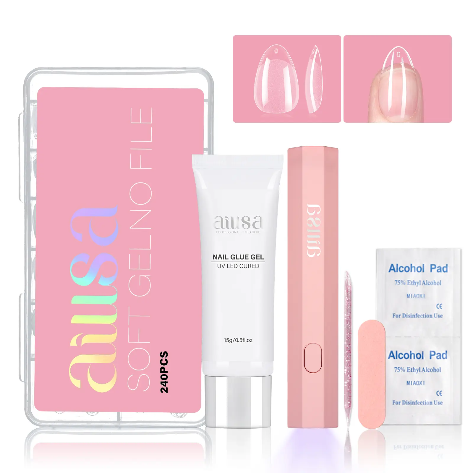 Standard-Short Almond (Pink UV Light)