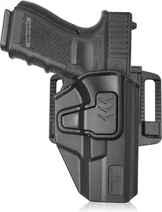 OWB Holster for Glock 19 / 19X / 26 / 23 / 32 / 44 / 45 –Index finger Release, Quick-Detach QD Mount, Right Hand