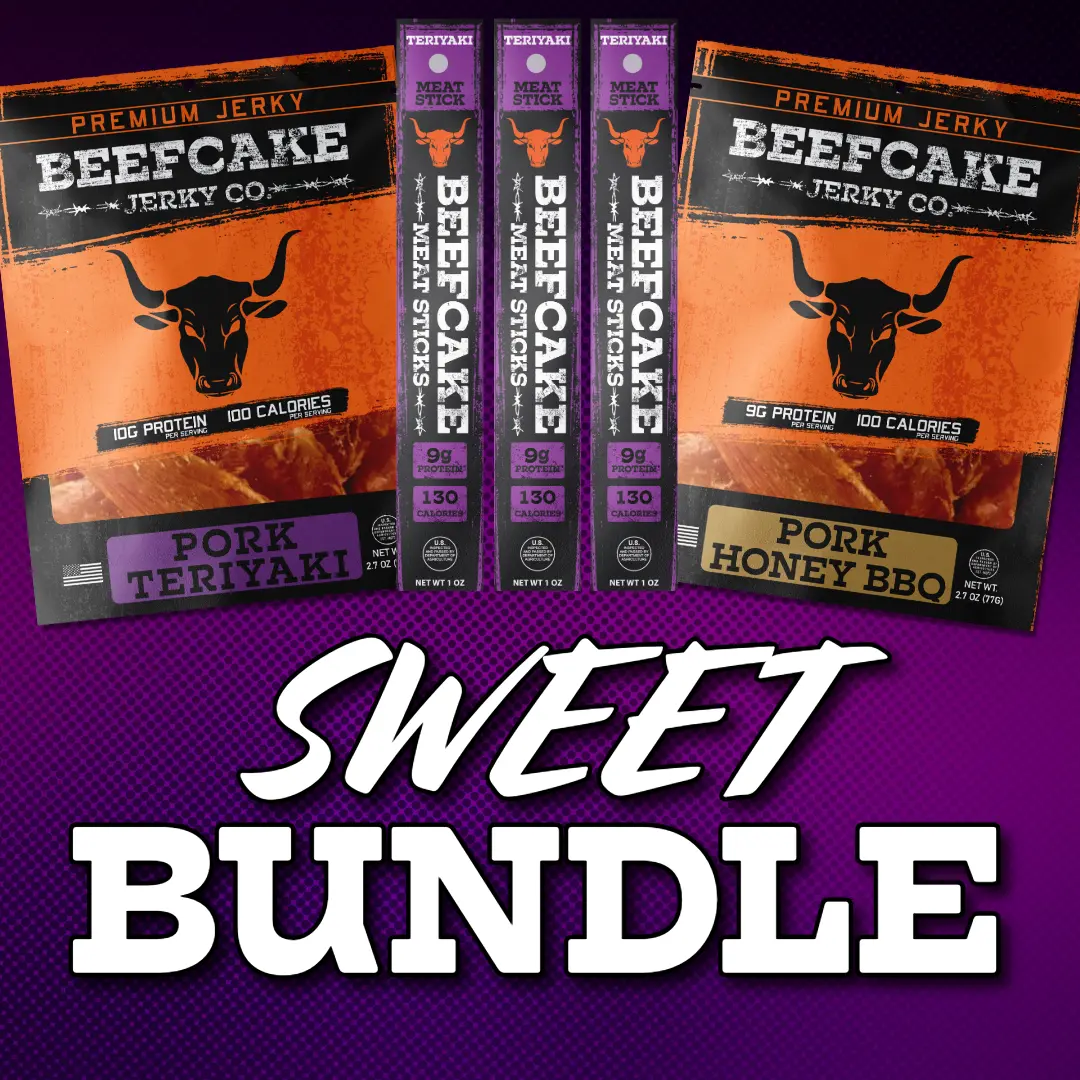 Beefcake Sweet Bundle (TikTok Exclusive) Tender Pork Jerky Meat Stick Flavor