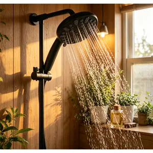 [HUOMAQFAN] High-Pressure Handheld Shower Head Kit - 7-Mode Detachable Sprayer, Extra-Long Hose, Adjustable Bracket