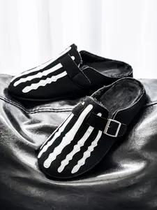 Men's Winter Warm Slip-On Cotton Slippers, 2026 New Thickened Anti-Cold Home Daily Use Shoes, Fashionable Over-The-Ankle Design, Rubber Footwear