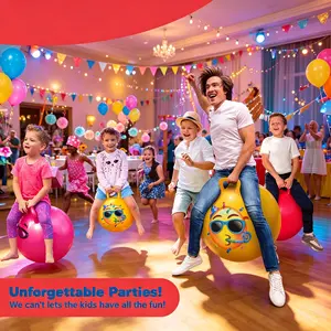 Adult Hopper Ball Hippity Hop Jumping Ball Inflatable Bounce Toy Fun Indoor Outdoor Game for Parties Backyard and Family Activities Perfect for Unforgettable Parties