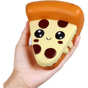 Squishys Pizza Toy Squishies Smore Fast Food Toy,Kawaii Soft Squeeze Toys Stress Relief Toys for Kid Adults Birthday Classroom Prizes