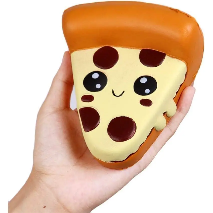 Anboor Squishys Pizza Toy Squishies Smore Fast Food Toy,Kawaii Soft Squeeze Toys Stress Relief Toys for Kid Adults Birthday Classroom Prizes