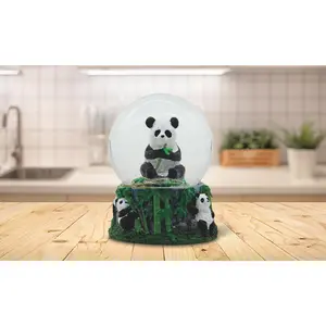 3.5"H Panda Glitter Snow Globe Statue Decoration Figurine