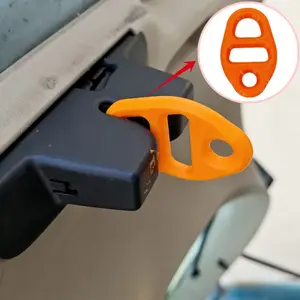 One car trunk latch, a fastener used to secure the trunk lid of a car, suitable for most car models, universal latch with snap-in strap connection point - a must-have for transporting long and narrow items.