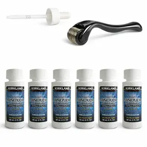 Kirkland Minoxidil for Men – 6 Pack Supply with Derma Roller & Bonus Dropper