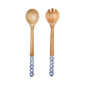 MacKenzie- Childs Wooden Salad Servers MacKenzie- Childs Wooden Salad Servers