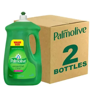 Palmolive 90 oz. Green Dish Soap (2-Pack) Household, Reliable Clean with Classic Scent, Effectively Removes Stubborn Food & Grease, Tough Grease Cutting Formula Gentle on Skin, Phosphate & Paraben Free, Eco-Friendly Biodegradable Formula Safe.