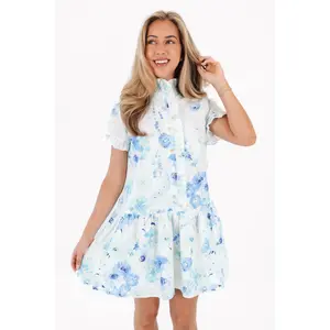 The Blakely Ruffle Button Up Dress