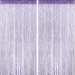 2 count  Glitter String Curtains, 39x79 Inch Doorway Beads Curtains, String Curtain for Doorway, Room, Closet Partition, Windows Wedding Party Boho Tassel  Decoration