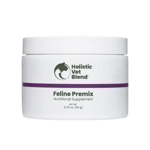 Holistic Vet Blend Feline Premix Supplements Salmon Oil with Probiotics & Vitamin for Natural Cat Nutrition 3.175 oz