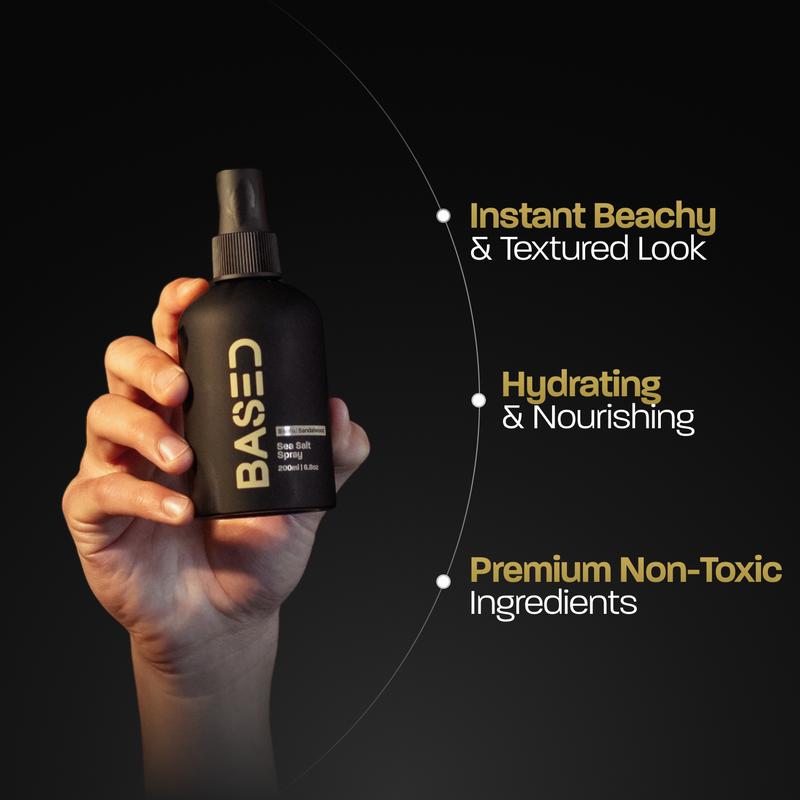 BASED Sea Salt Spray | Instant Volume & Texture | Infused with Kelp Extract & Vitamin B5 | Simple, Effective, BASED.