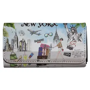 Women Fashion New York Statue of Liberty Souvenir Gift Purse Wallet - luggages
