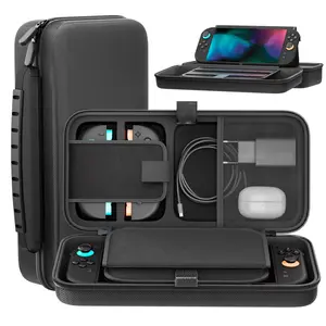 Carrying Case Compatible with Switch 2 & Original & OLED Version, Custom Spot for Joy-con & AC Adapter, Portable Travel Switch 2 Accessories Carrying Case Bag for 20 Game Cards