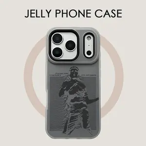 PIKPAKA Joy D-Division Closer Singer Trend Fashion Cool Luxury Music Logo Phone Case For IPhone 17 16 15 14 13 12 11 Pro Max Plus Mini Luxury Jelly Material Case Fashion Durable Crystal Clear Stylish Shockproof Scratch-Resistant Perfect Fit