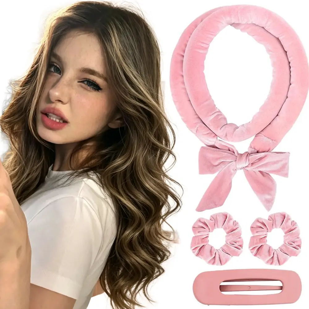 Heatless Hair Curler Set - 24cm Simple Design Single Pack, Travel-Ready Sleep Curls Tool for All Hair Types with Heatless Care, Heatless Curls