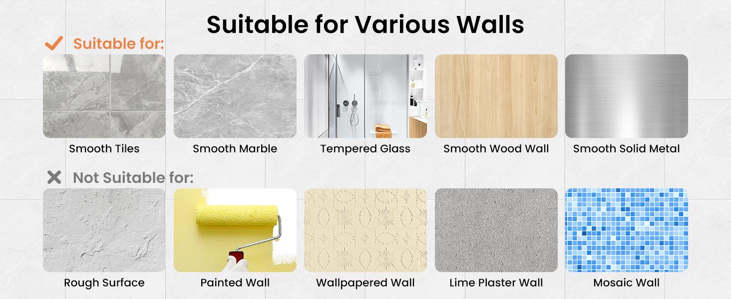 Shower Caddy, 3 Pack Shower Shelves, Rustproof Adhesive Bathroom Organizer with Soap Holder, wall organizer, No Drill Rust Proof Shower Shelves for Bathtub Room/Kitchen/Home