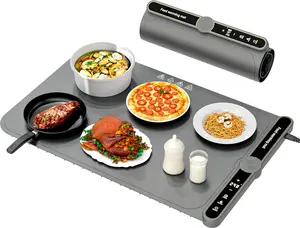2025  Warming Mat, 15x23.6Inch 9-Level Temperature Adjustment, Multi-Functional  Heater for Parties and Daily Use (Grey)
