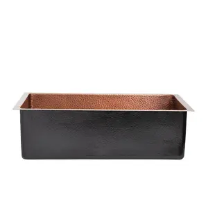 30 Inch Copper Drop In Single Bowl Sink - Medium Copper