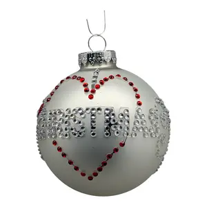 Christmas Bling Glass Ball Ornament