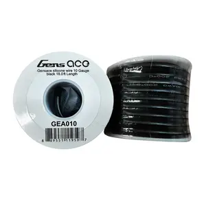 Gens Ace 10AWG Silicone Wire – Black, High-Flex Power Cable (Sold per Foot) [GEA010]