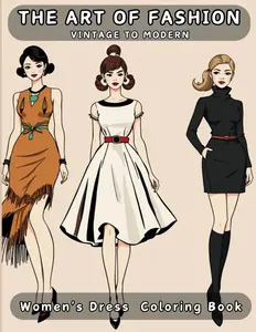 The Art of Fashion”: Vintage to Modern: A Creative Coloring Book For Young Girls Featuring Timeless Dress Patterns, Vintage Styles And Modern Chic Designs